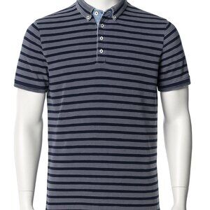 Scotch & Soda Amsterdam Couture Men’s Striped Polo Shirt Short Sleeve Size L
